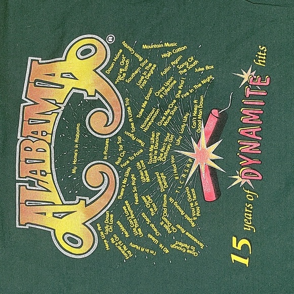 Vintage 90s Alabama 15 Years Greatest Hits Band Promo T-Shirt Single Stitch XXL - Picture 2 of 12